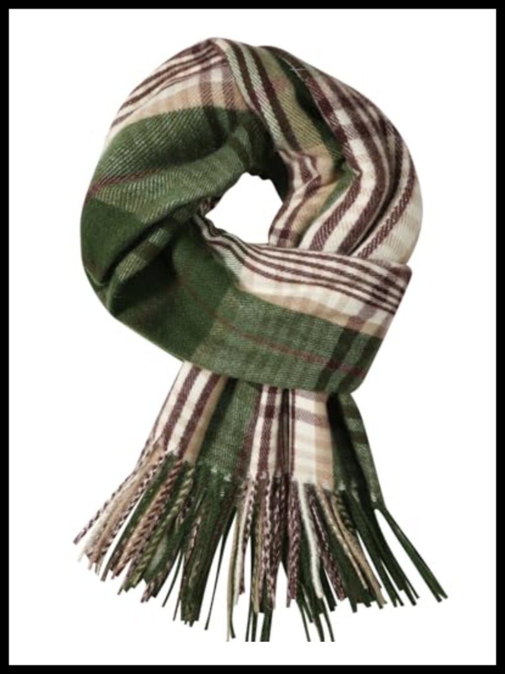 Soft Acrylic Plaid Winter Scarf Oversized Blanket Wrap Shawl